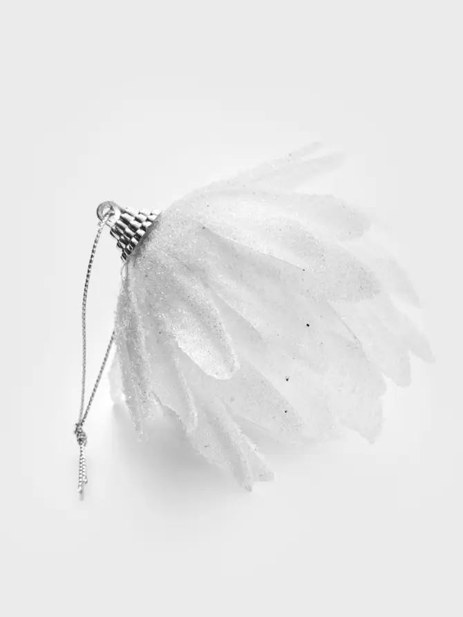 Zestaw bombek FEATHER okrągłe białe 2 szt.