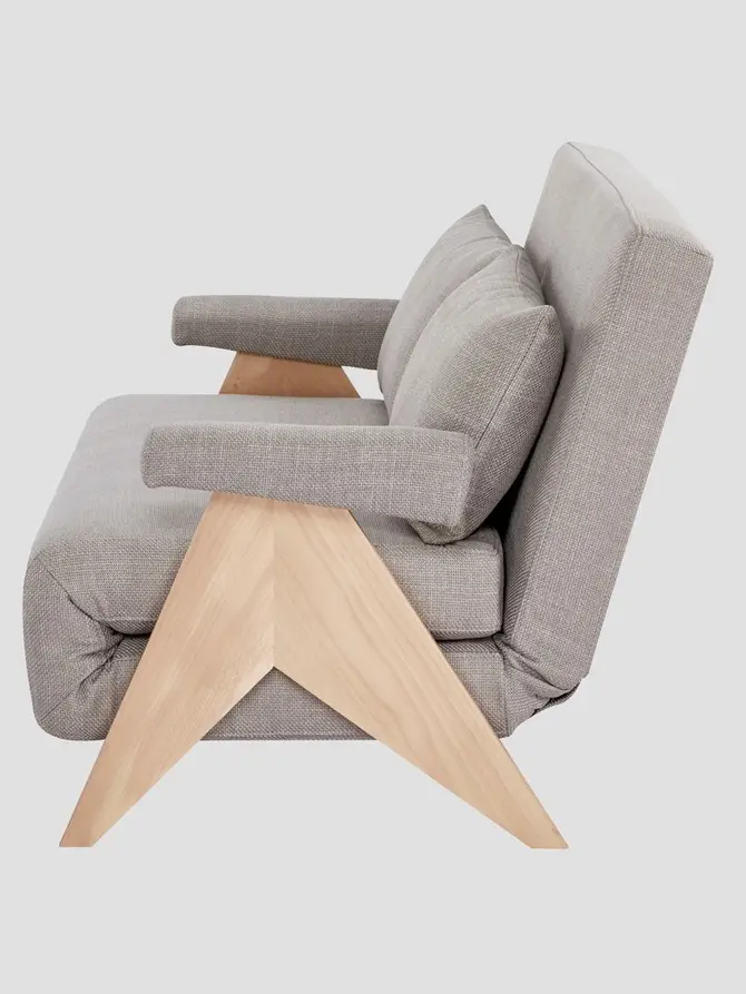 Sofa CALORE 2-osobowa, z funkcją spania beżowa 157x90x82 cm
