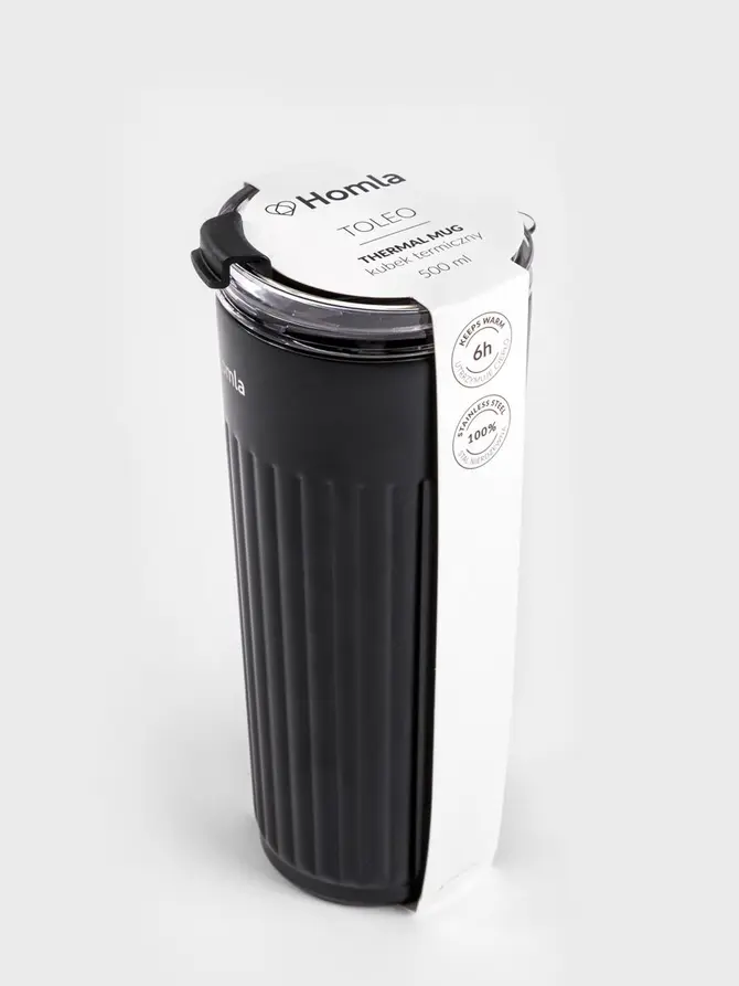 Kubek termiczny TOLEO czarny 0,5 l