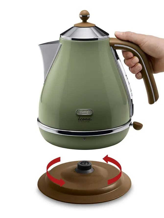 Czajnik elektryczny ICONA VINTAGE 2000 W, pistacjowy 1,7l