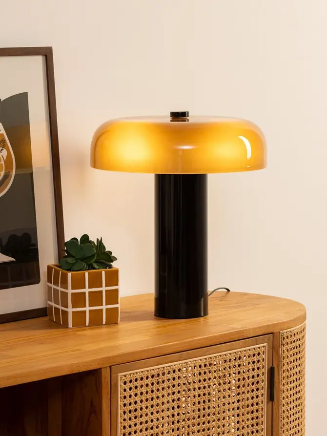 Lampa JODY bursztynowa 33x37 cm