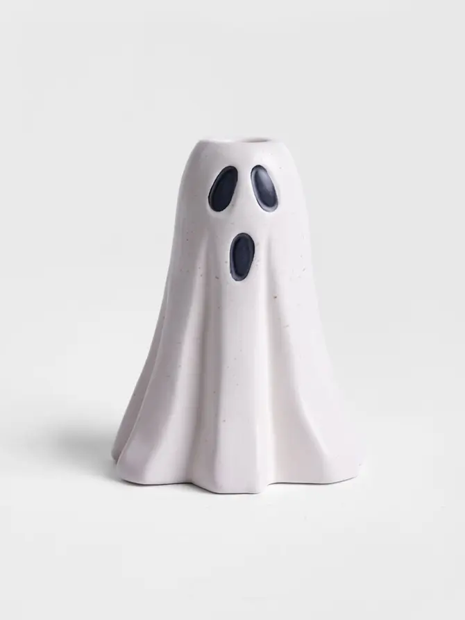 Świecznik na świecę stołową GHOST TOWN duszek 11,6x10,5x15 cm