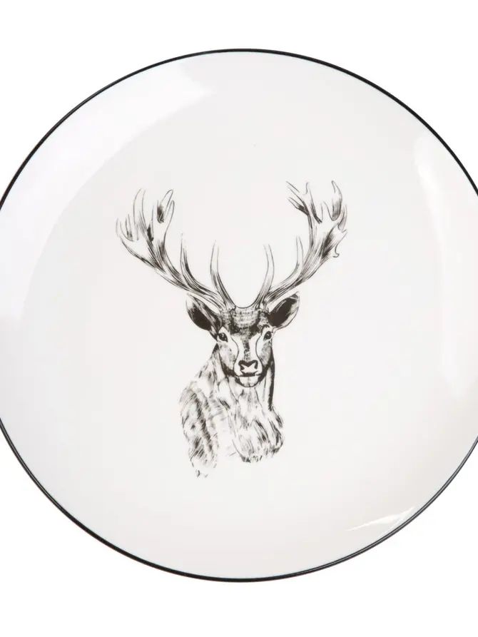 Talerz REINDEER obiadowy z jeleniem 27 cm