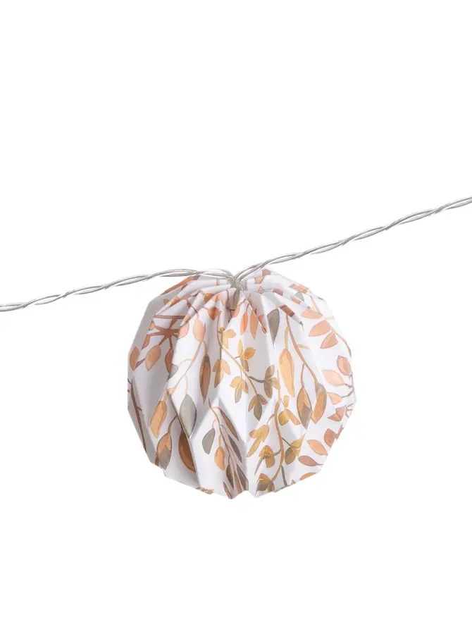 Girlanda papierowa LED AUTUMN AURA w listki 165 cm