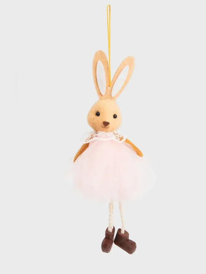 Zawieszka BALLERINA wielkanocna królik różowy 17 cm