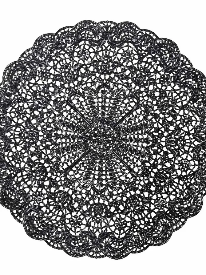 Podkładka do jadalni LACENA czarna 38 cm