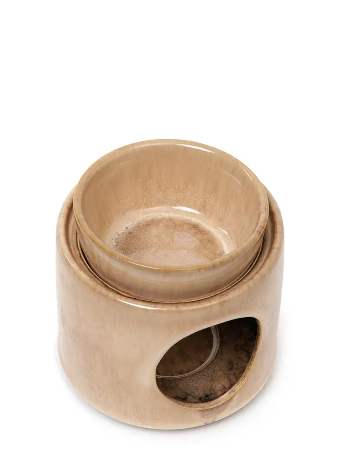 Kominek SOLETO ceramiczny beżowy 9,4x9,6 cm