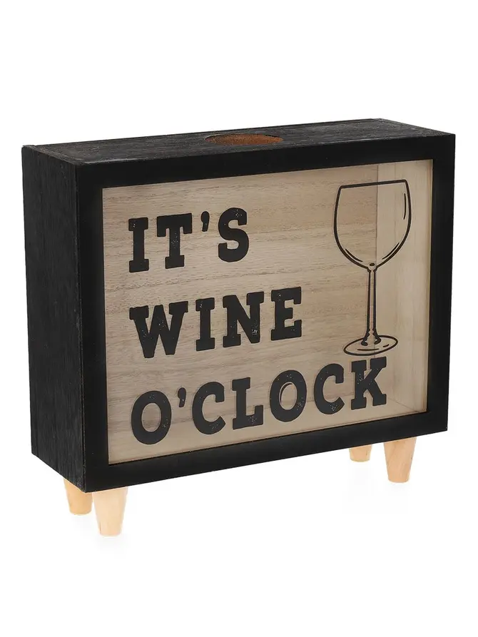 Skarbonka MONEYBOX Wine o'clock 21x7x19 cm