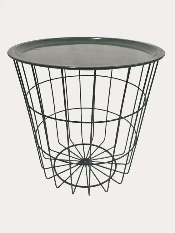 Stolik SCANDI oliwkowy z oliwkowym blatem 41x41 cm
