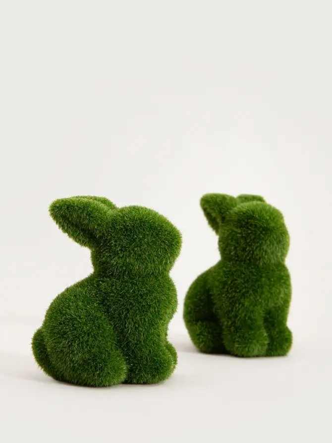 Zestaw figurek POLY zielone zajączki małe 5x4x7 cm