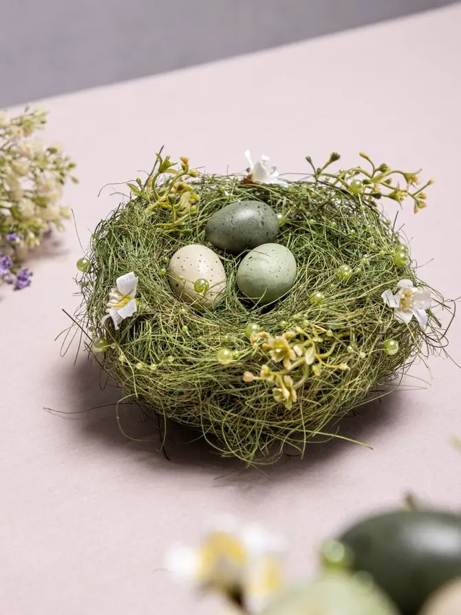 Stroik wielkanocny EASTER JOY gniazdko 17x17x8,5 cm