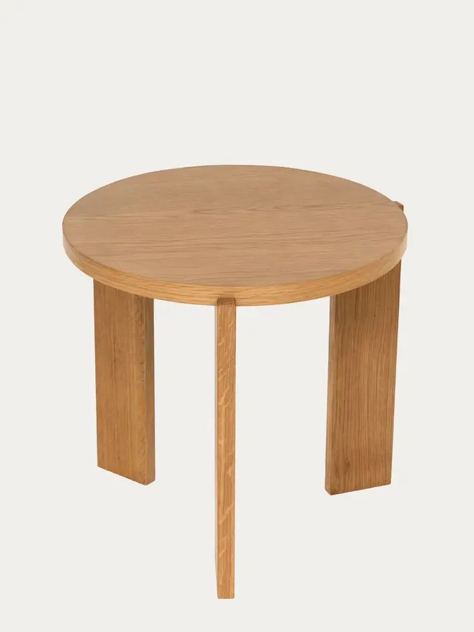 Zestaw stolików kawowych TABULA w okleinie dębowej naturalny 50/40x50/40x45/40 cm