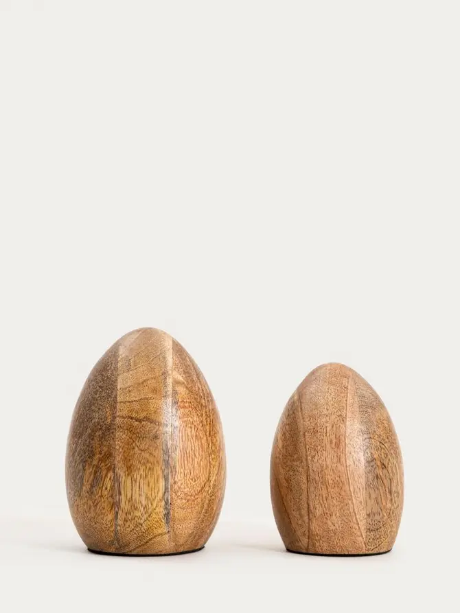 Figurka TOBY jajko małe z drewna mango 7,5x10,5 cm