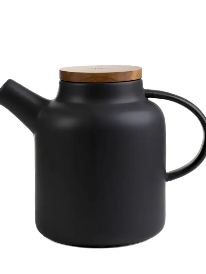 Dzbanek POLINE z akacjowym wieczkiem czarny 1,5l