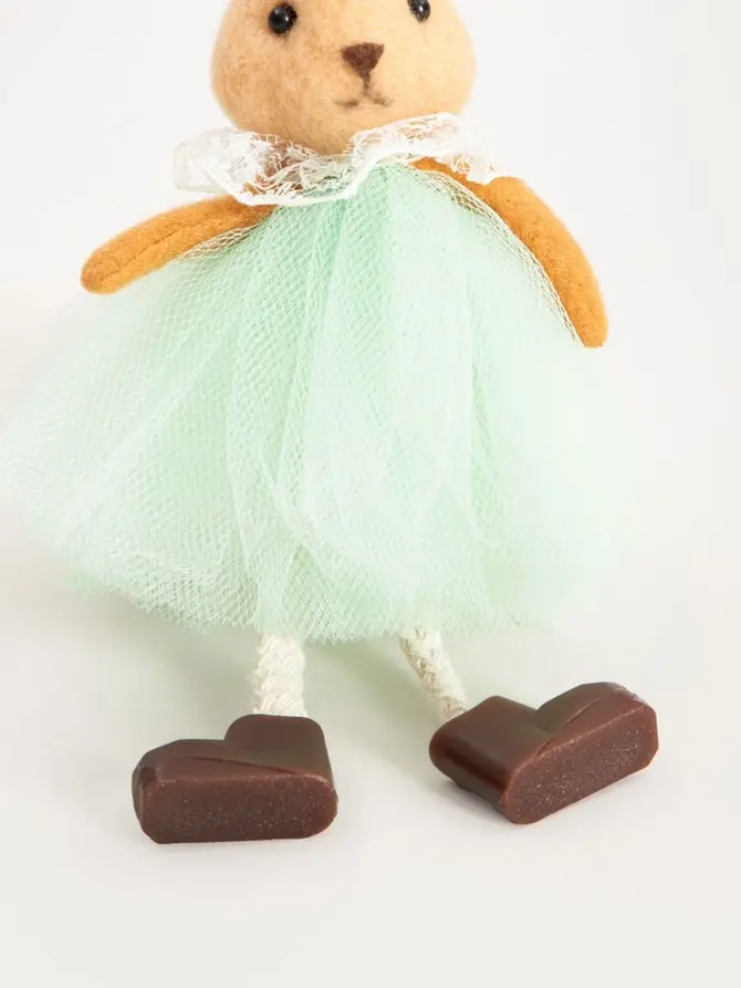 Zestaw zawieszek BALLERINA zajączki w sukienkach kolorowe 2 szt.