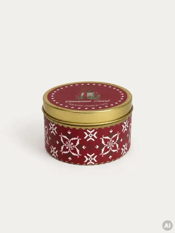 Świeca zapachowa HOLIDAY STAMP Cinnamon Swirl 140 g