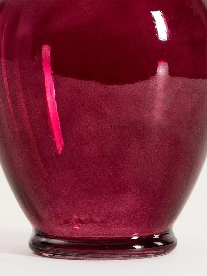 Wazon DELLE szklany różowy 15,5x27,5 cm