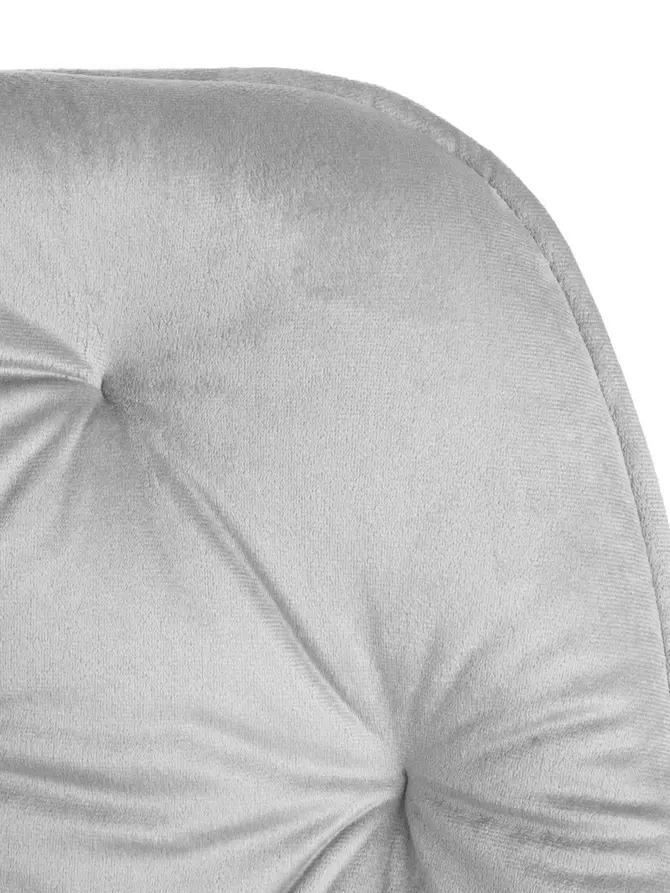 Fotel FLOSSI welurowy obrotowy szary 57x61x80-90 cm