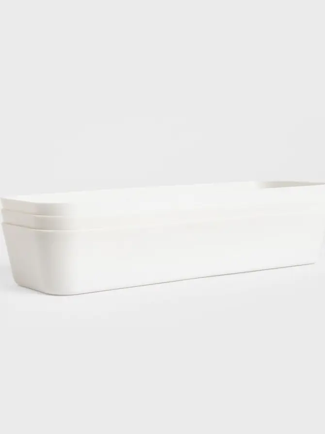 Zestaw pudełek LURDES plastikowych 3 el. 26x9x4,5cm