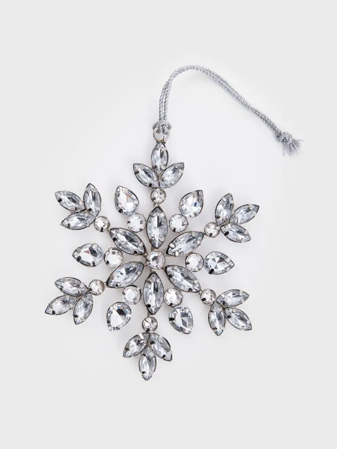 Zawieszka DIAMOS śnieżynka z gwiazdką w środku 11 cm