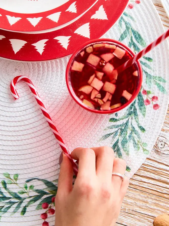 Mieszadło TWISTIES czerwona laska candy cane 18 cm