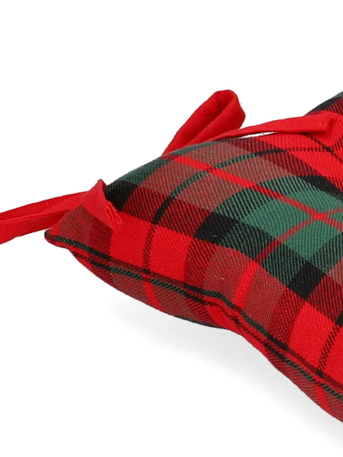 Poduszka na krzesło TARTAN w kratę 38x38 cm