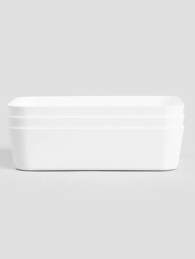 Zestaw pudełek LURDES plastikowych 3 el. 18x13x4,5cm