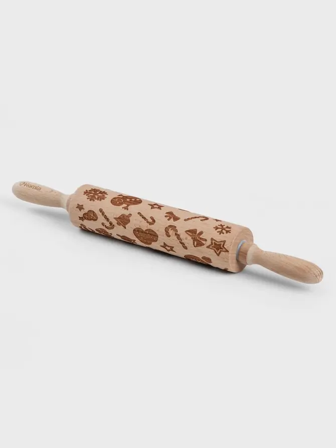 Wałek DALIA do ciasta świąteczny 39 CM