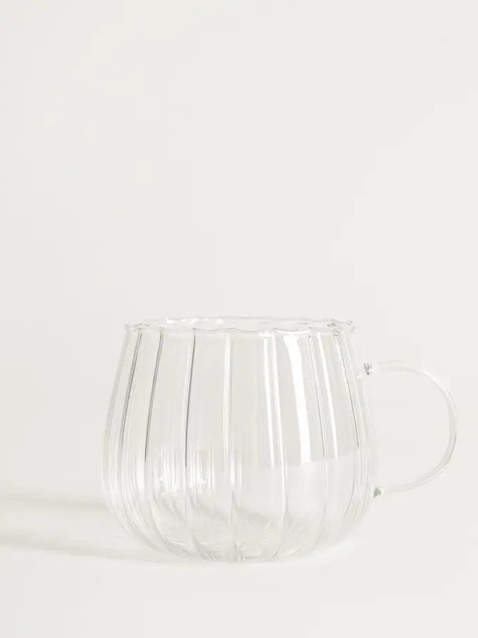 Szklanka EDES ryflowana z uchem 0,35 l