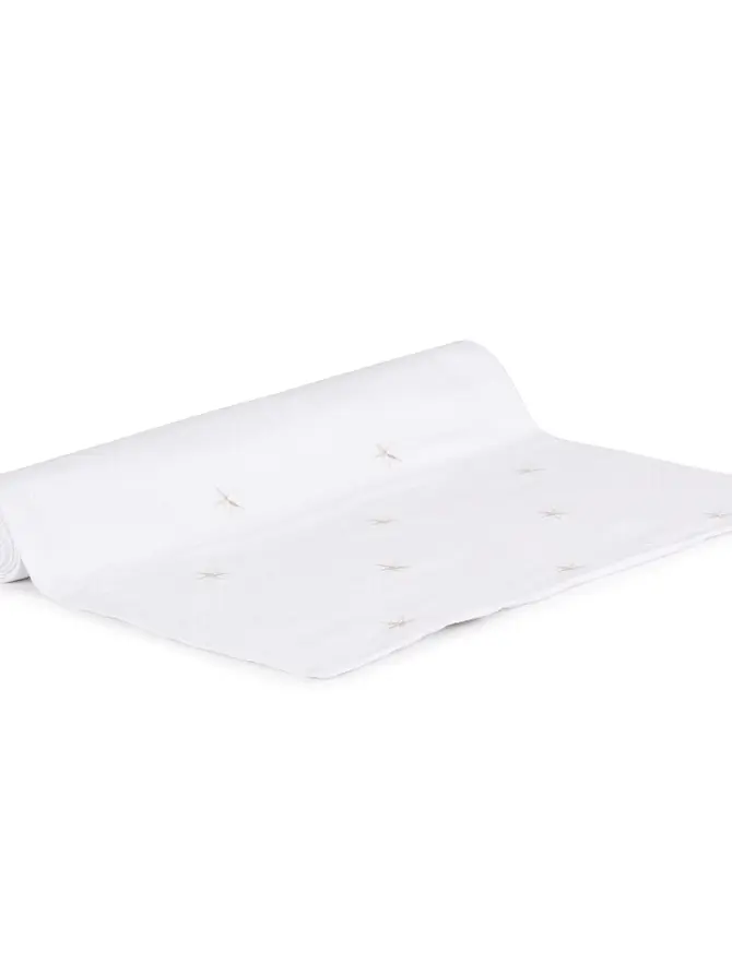 Bieżnik STELLE w srebrne gwiazdki biały 40x160 cm