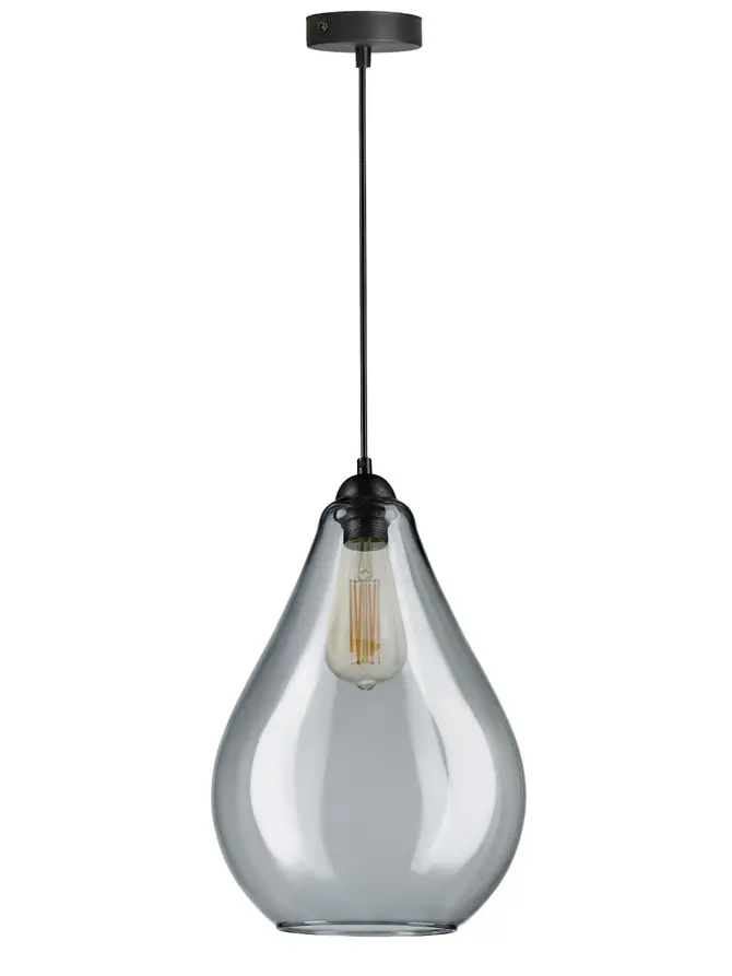 Lampa MISTE wisząca grafitowa 24x24x180 cm