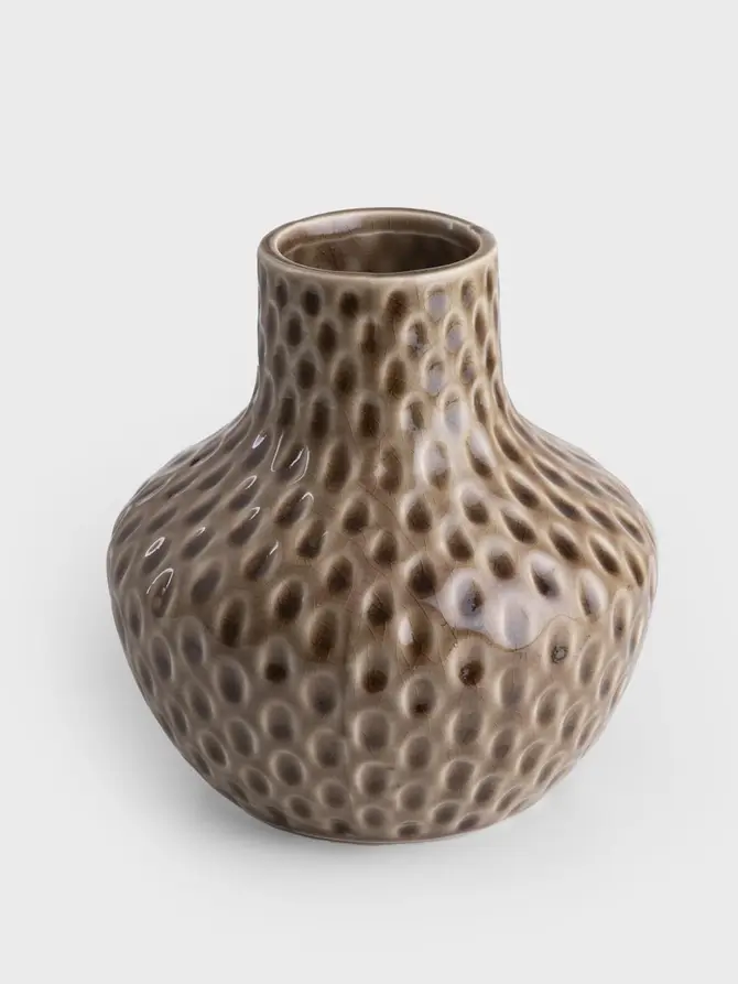 Wazon SISU w plamki beżowy 17x17x17 cm