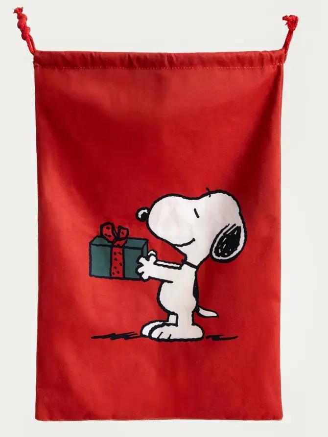 Worek SNOOPY z prezentami 34x50 cm