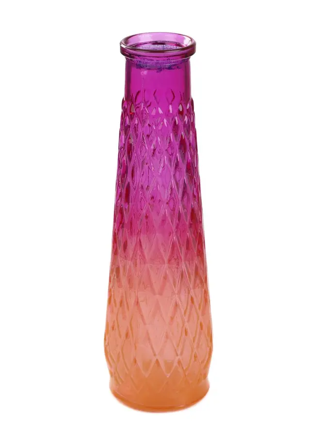 Wazon ARCHIE szklany ombre fukcjowo-pomarańczowy 6,5x22 cm