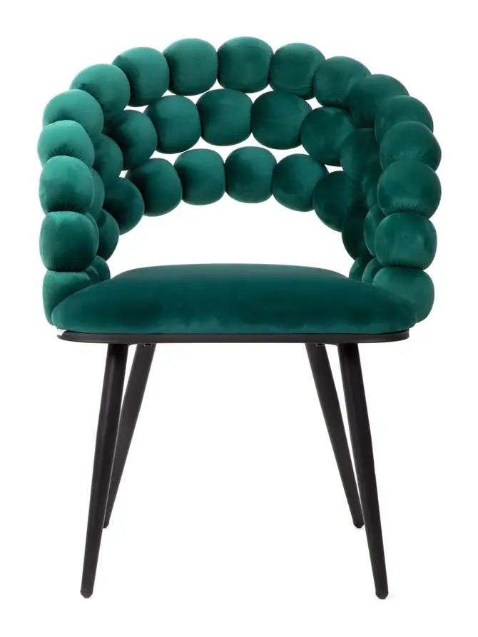 Krzesło BUBBLE welurowe zielone 57,5x61x81,7cm