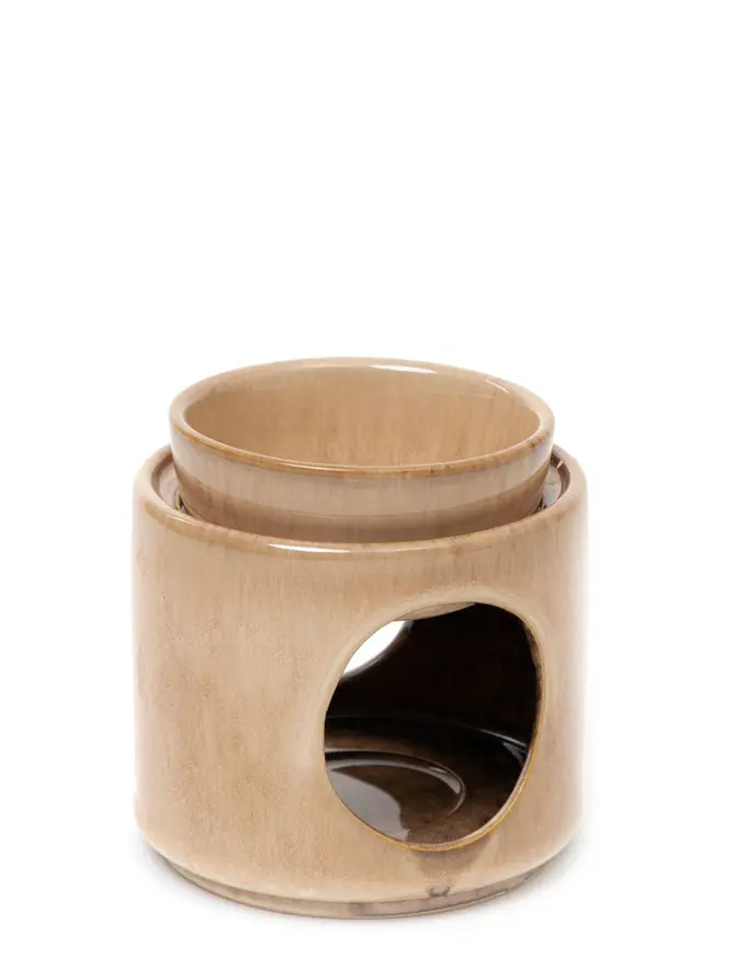 Kominek SOLETO ceramiczny beżowy 9,4x9,6 cm