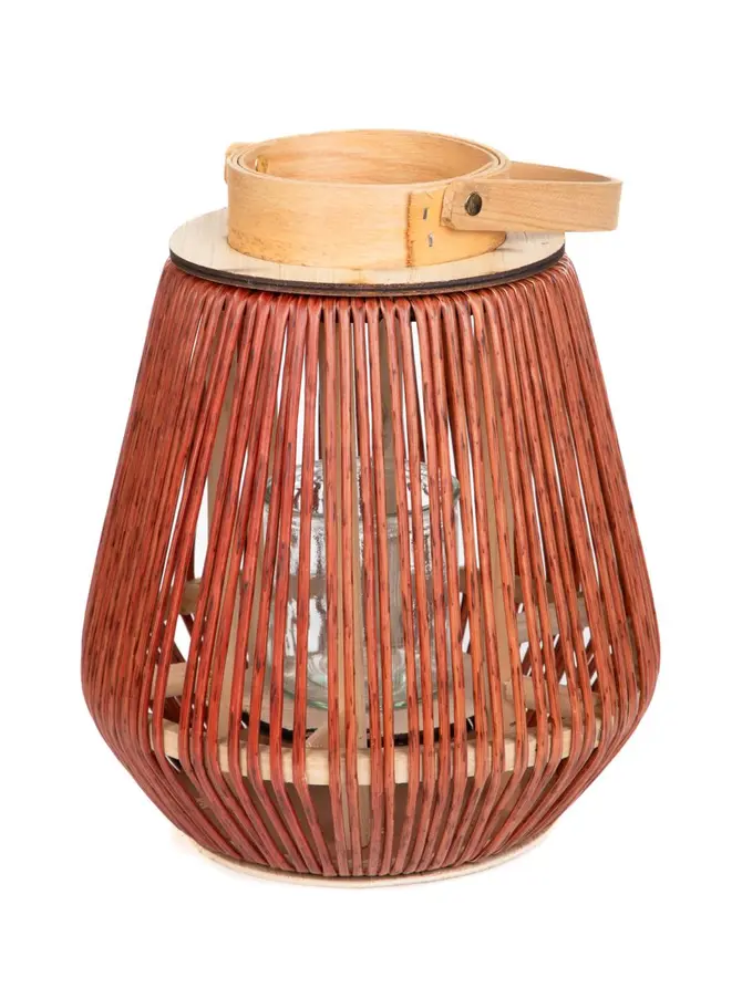 Lampion GARNITTO naturalny 10,5x26 cm