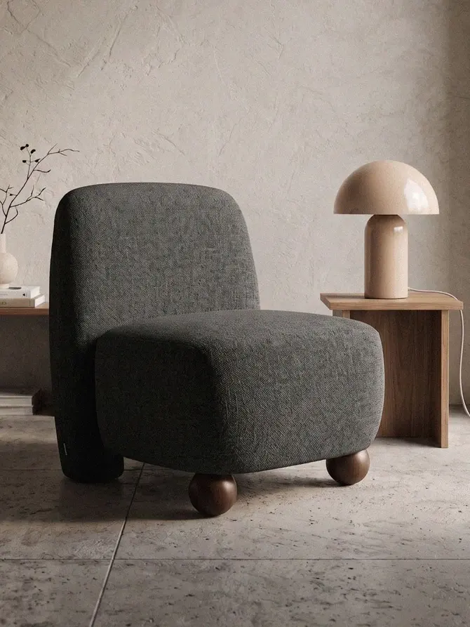 Fotel NORELLO szary 66x77x77 cm