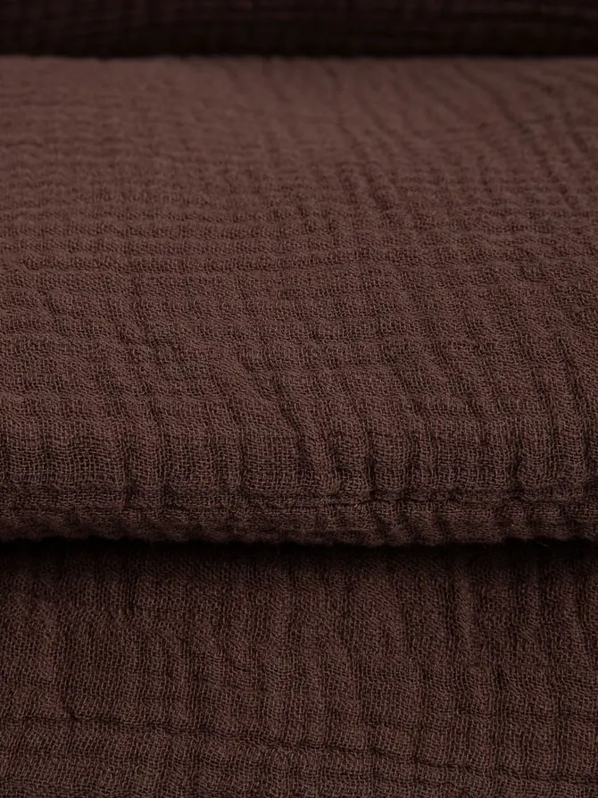 Pościel MUSSO muślinowa czekoladowa 220x200 + 2*50x60 cm