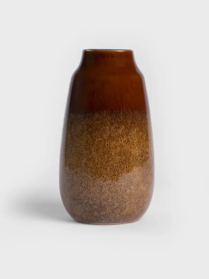 Wazon RAFI ceramiczny brązowy 14x14x25 cm
