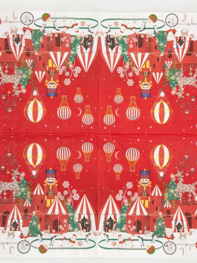 Serwetka papierowa WINTER WONDERLAND CHRISTMAS ze świątecznym wzorem 33x33 cm