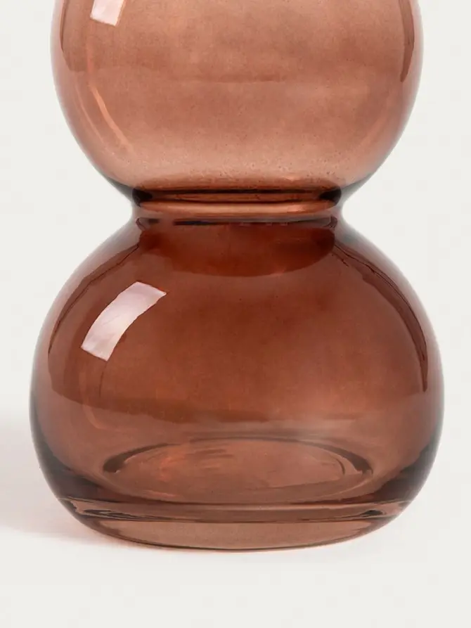 Wazon VAZIA szklany ombre miodowy 11x25,5 cm