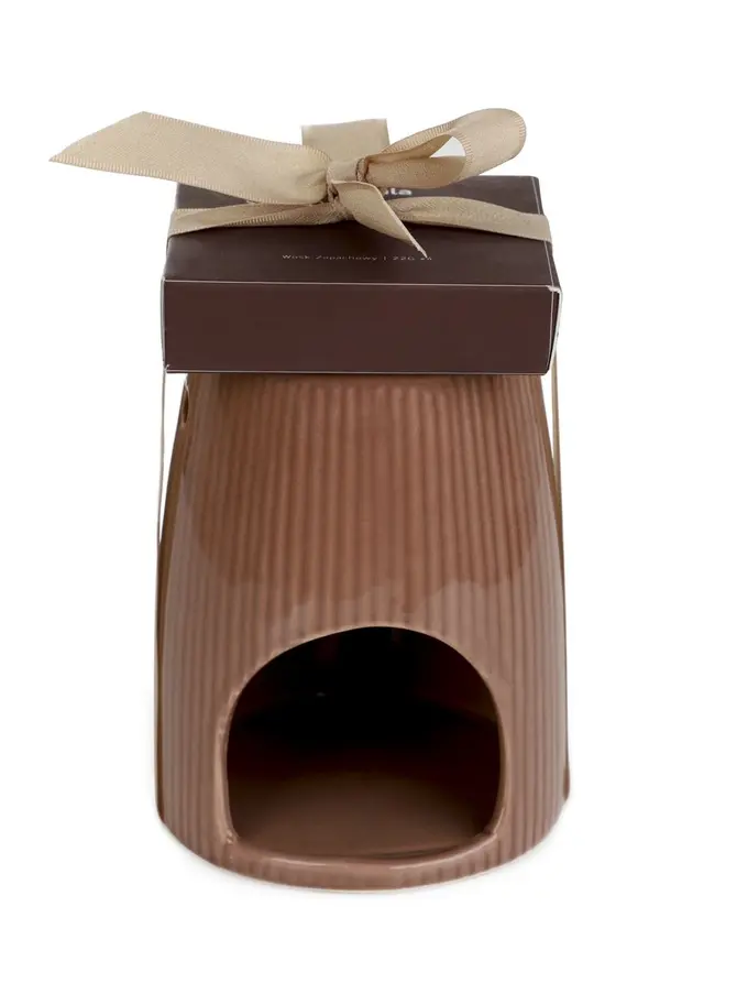 Kominek ceramiczny FIRES z woskiem Sandalwood 10x12,5 cm 22G