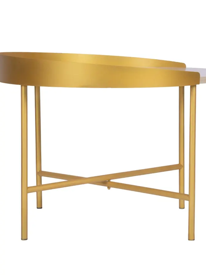 Stolik kawowy BREVE złoty 60x60x40 cm