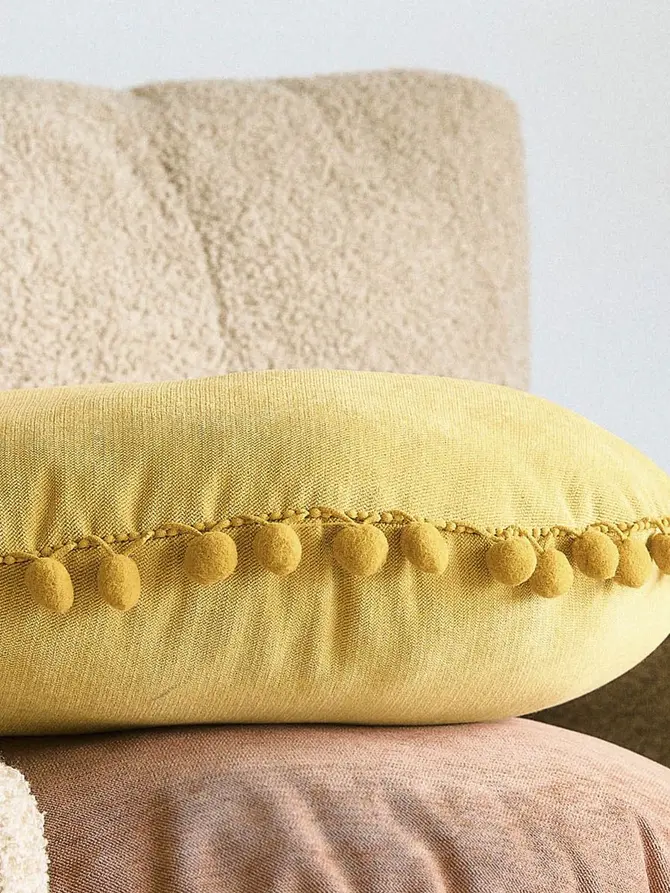 Poduszka ESLOV musztardowa okrągła 40 cm