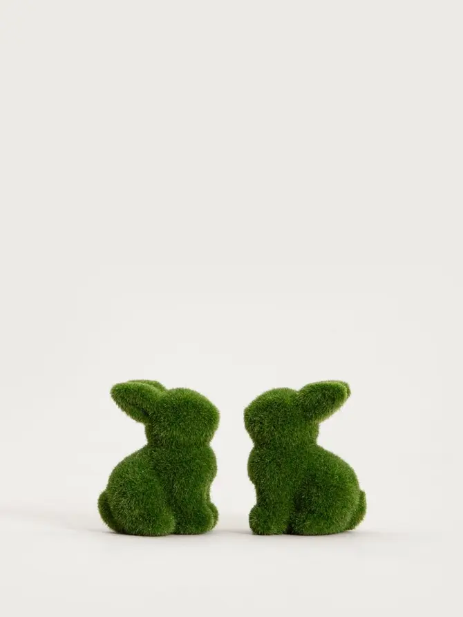 Zestaw figurek POLY zielone zajączki małe 5x4x7 cm