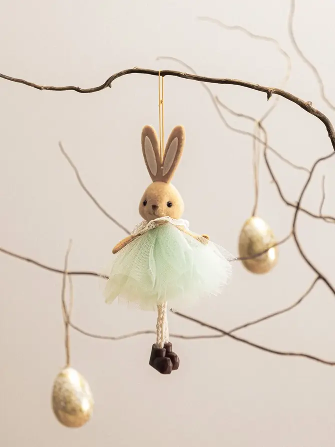 Zawieszka BALLERINA wielkanocna królik niebieski 17 cm