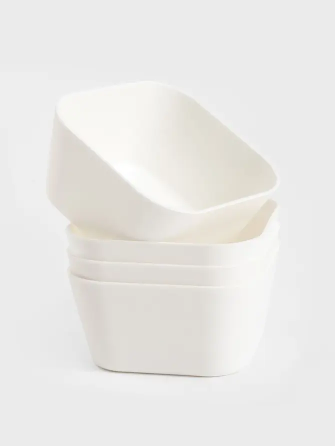 Zestaw pudełek LURDES plastikowych 4 el. 8,8x8,8x4,5cm