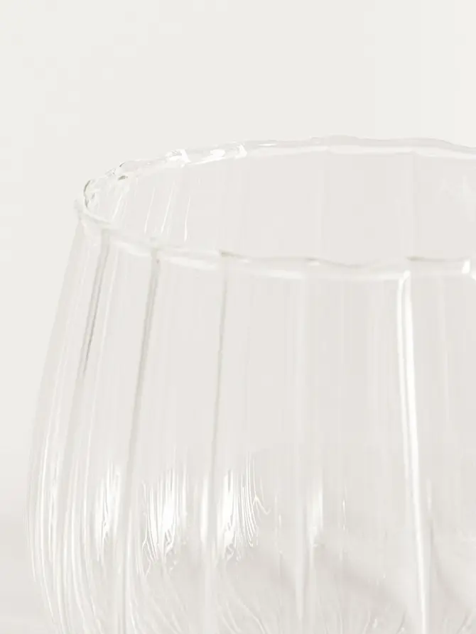 Szklanka EDES ryflowana z uchem 0,35 l