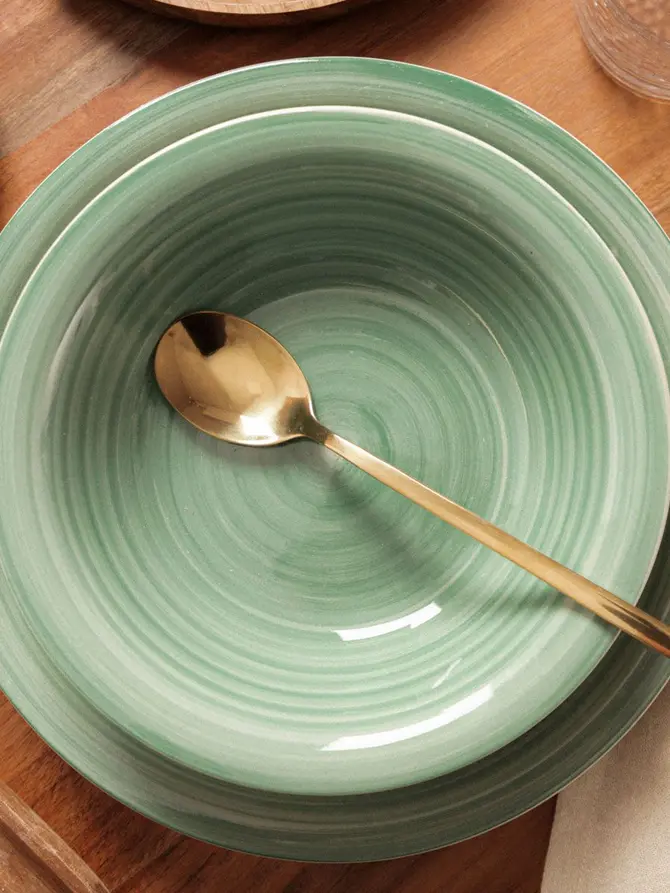 Talerz OBLAN głęboki pistacjowy 21cm